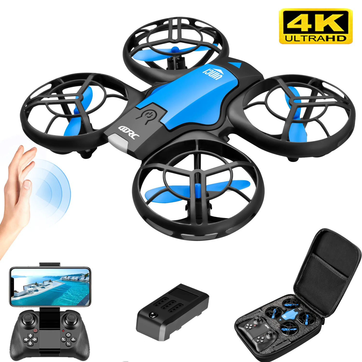 Rc Helicopter Case - V8 Nieuwe Mini Drone 4K Professionele